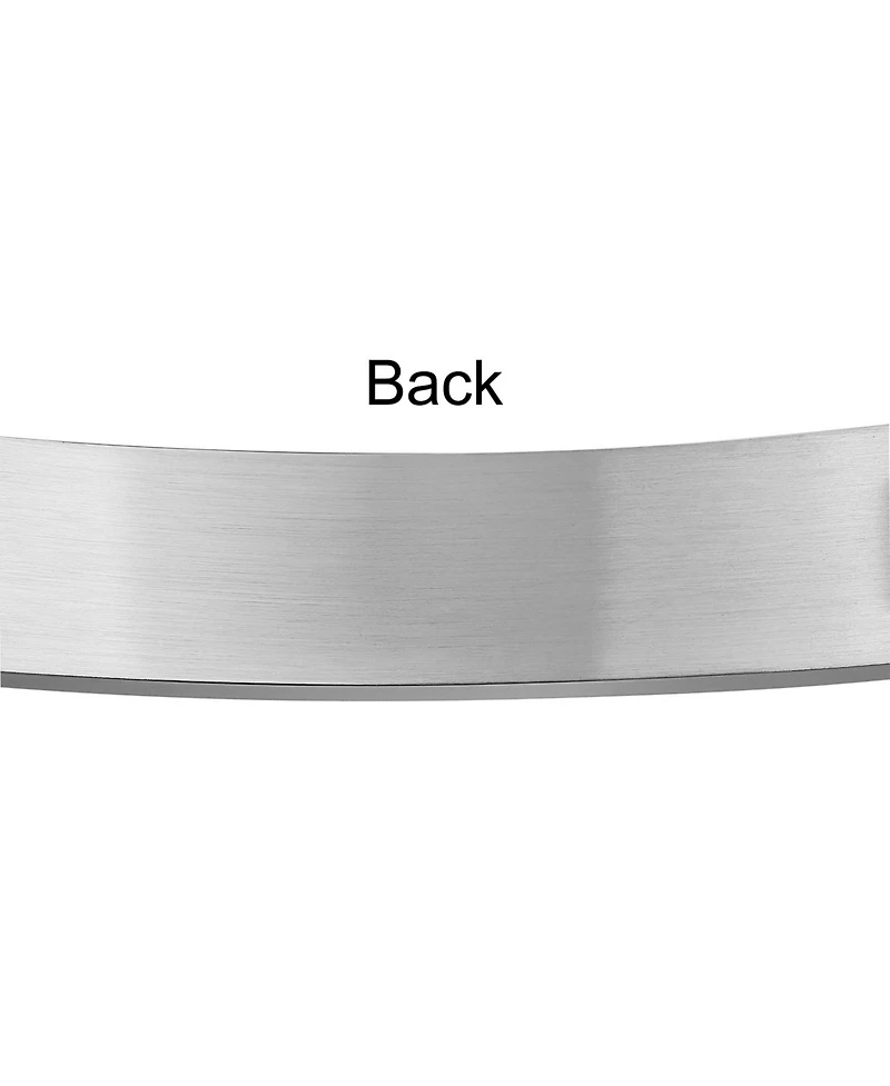 Bling Jewelry Silver Tone Stainless Steel Id Bracelet with Name Plate