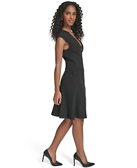 Tommy Hilfiger Women's V-Neck Fit and Flare Dress