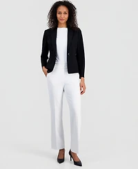 Kasper Compression One-Button Long-Sleeve Jacket, Regular & Petite