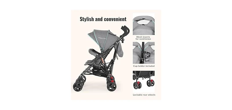 Dream On Me Baby Volgo Twin Umbrella Stroller