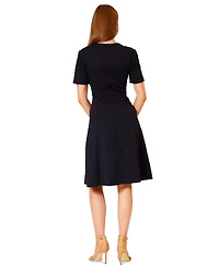 julia jordan Women's Short-Sleeve Knit Dress