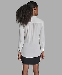 Bcbg Women's Long-Sleeve Hi-Low Top