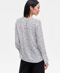 I.n.c. International Concepts Women's Printed Surplice High-Low Blouse, Macy's Exclusive