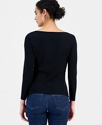 I.n.c. International Concepts Women's Draped Cowl-Neck Top, Macy's Exclusive