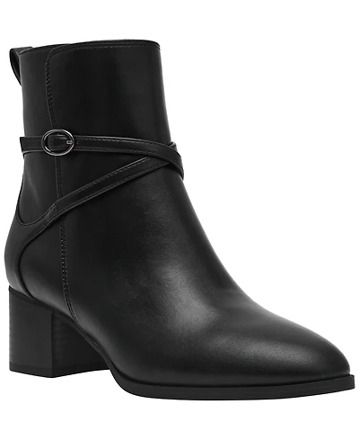 Anne Klein Womens Marie Block Heel Booties