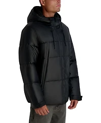 Karl Lagereld Mid Weight Hooded Puffer With Pockets