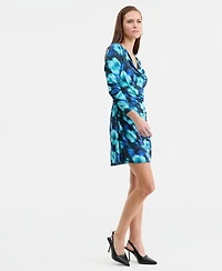 Bar Iii Women's Printed Cowlneck Minidress, Macy's Exclusive