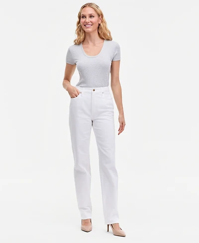 I.n.c. International Concepts Women's High-Rise Straight-Leg Jeans, Macy's Exclusive