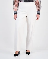 Anne Klein Plus Wide-Leg Pull-On Compression Trousers