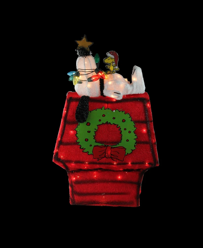 Northlight 27" Pre-Lit Peanuts 3-Dimensional Snoopy with Star Christmas Outdoor Decoration