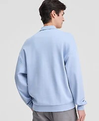 Hugo Boss Men's Dimolox Long-Sleeve Snap Placket Logo Polo Sweatshirt