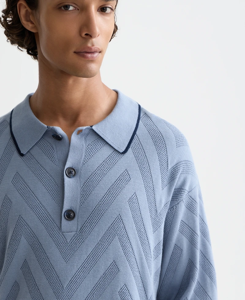 Scotch & Soda Men's Structure Long Sleeve Sweater