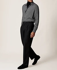 Reiss Men's Medallion-Print Long-Sleeve Shirt