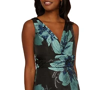 Adrianna Papell Women's V-Neck Midi Dress