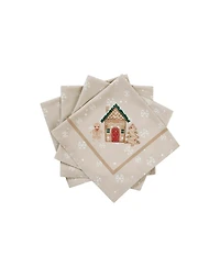 Avanti Gingerbread Village Napkins, Set of 4