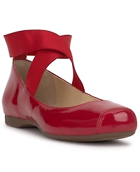 Jessica Simpson Women's Mandalaye Elastic Criss-Cross Ankle Strap Ballet Flats