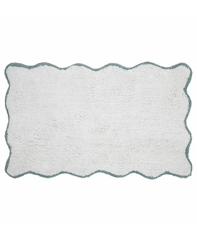 Vcny Home Scallop Cotton Bath Rug, 21" x 34"