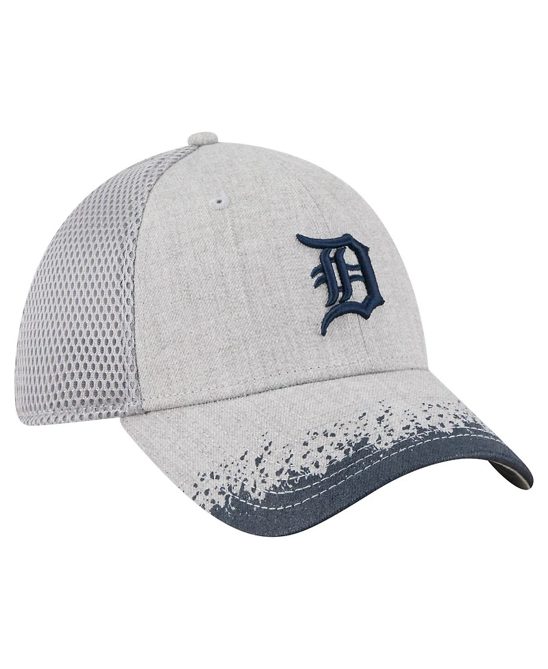 New Era Men's Gray Detroit Tigers Visor Paint Splatter 39THIRTY Flex Hat