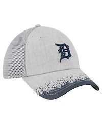 New Era Men's Gray Detroit Tigers Visor Paint Splatter 39THIRTY Flex Hat