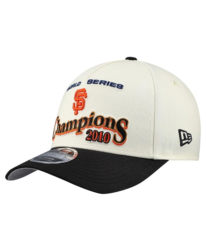 New Era Men's Cream/Black San Francisco Giants World Series 9FORTY M-Crown A-Frame Adjustable Hat