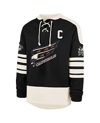 '47 Brand Men's Alexander Ovechkin Black Washington Capitals Player Name Number Sweep Check Eternal Lacer Sweatshirt