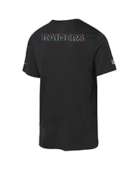 Nike Big Boys and Girls Black Las Vegas Raiders 2025 Nfl Crucial Catch Tri-Blend Dri-fit T-Shirt
