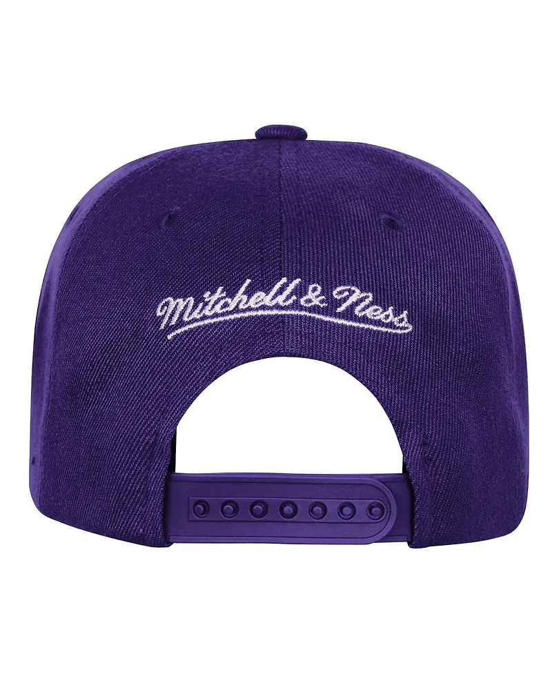 Mitchell & Ness Big Boys and Girls Purple Los Angeles Lakers 50th Anniversary Duo Front Snapback Hat