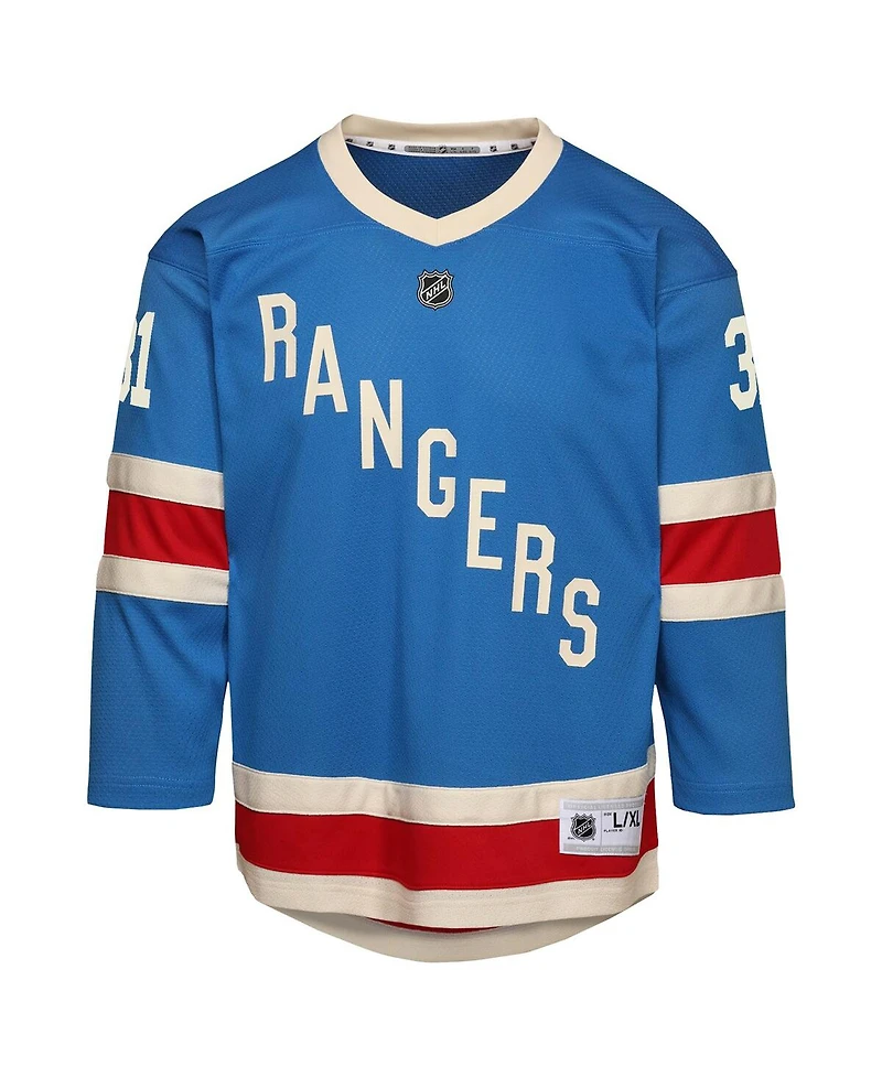 Outerstuff Big Boys and Girls Igor Shesterkin Blue New York Rangers Centennial Replica Jersey