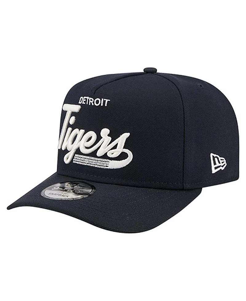 New Era Men's Navy Detroit Tigers Local Play A-Frame 9FIFTY Snapback Hat