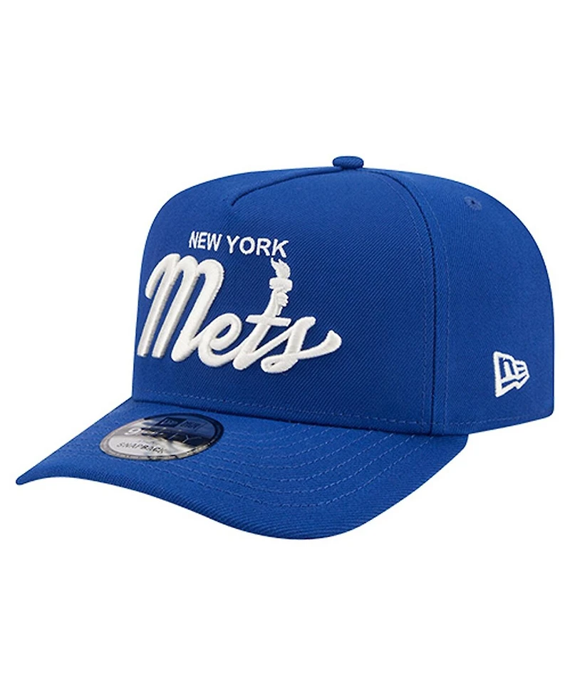 New Era Men's Royal New York Mets Local Play A-Frame 9FIFTY Snapback Hat