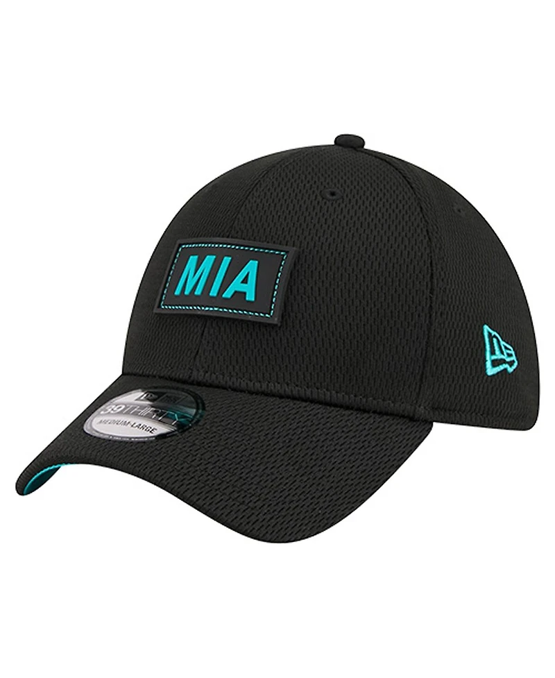 New Era Men's Black Miami Dolphins Scoreboard 39THIRTY Flex Hat