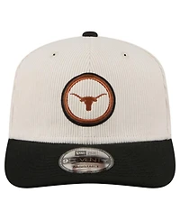New Era Men's Cream/Black Texas Longhorns Loyal Corduroy 9SEVENTY Adjustable Hat