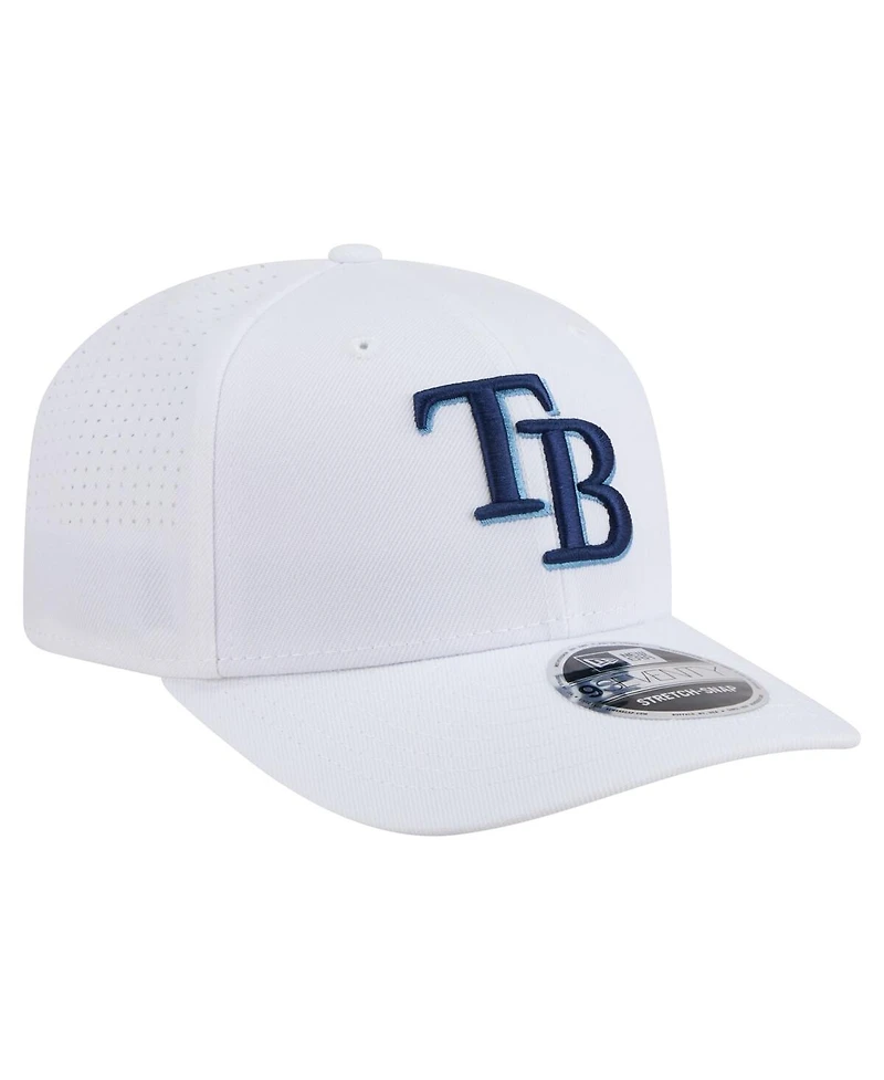 New Era Men's White Tampa Bay Rays Coolera 9SEVENTY Adjustable Hat