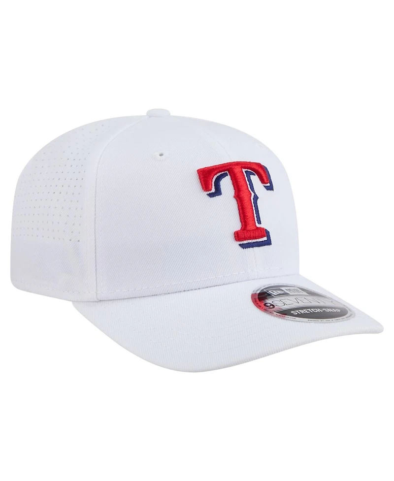 New Era Men's White Texas Rangers Coolera 9SEVENTY Adjustable Hat