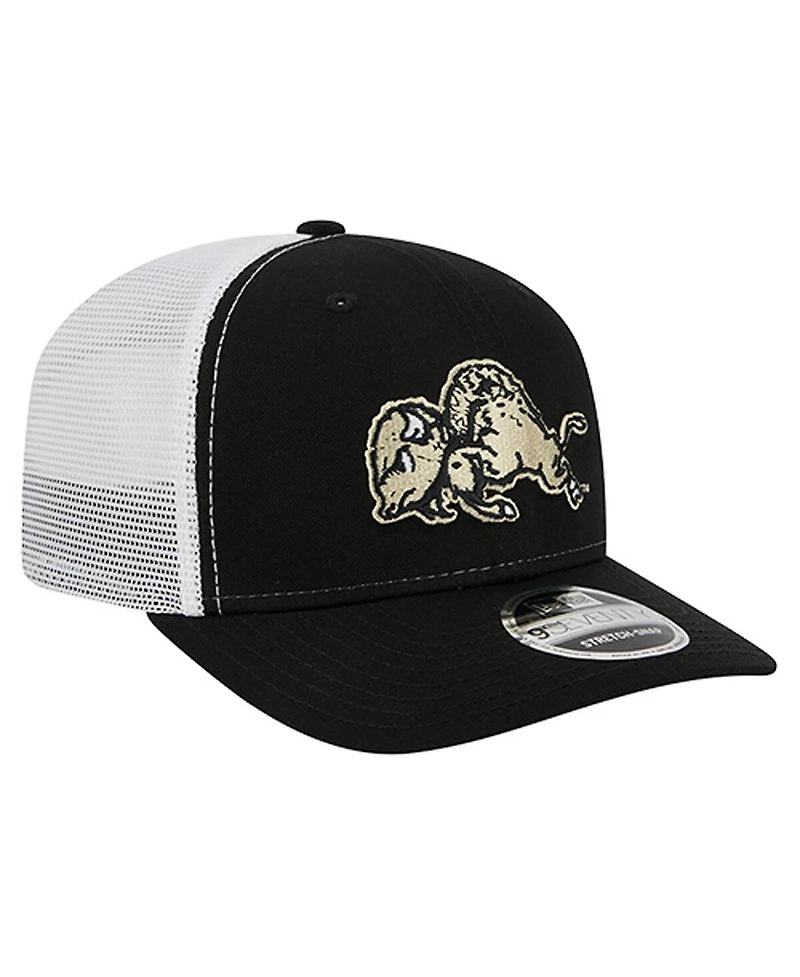 New Era Men's Black Colorado Buffaloes Team 9SEVENTY Coolera Trucker Adjustable Hat