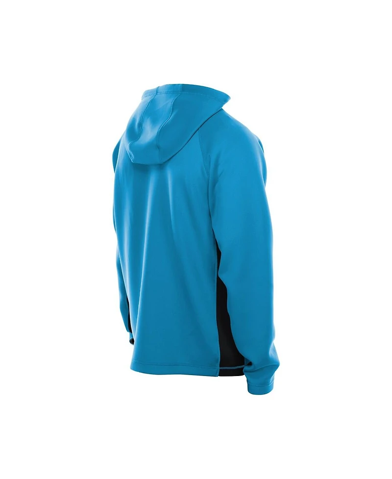 New Era Men's Blue Carolina Panthers Combine Authentic Raglan Scuba Full-Zip Hoodie