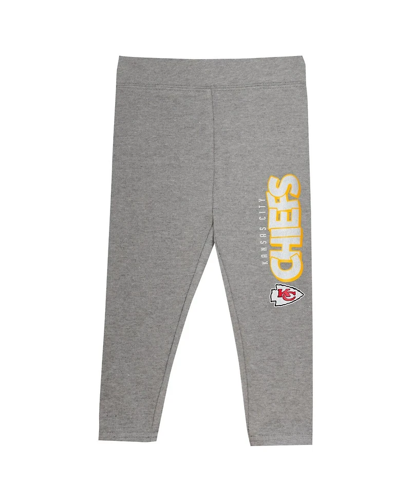 Outerstuff Toddler 2-Piece Kansas City Chiefs Club House Long Sleeve Hoodie Top and Leggings Set