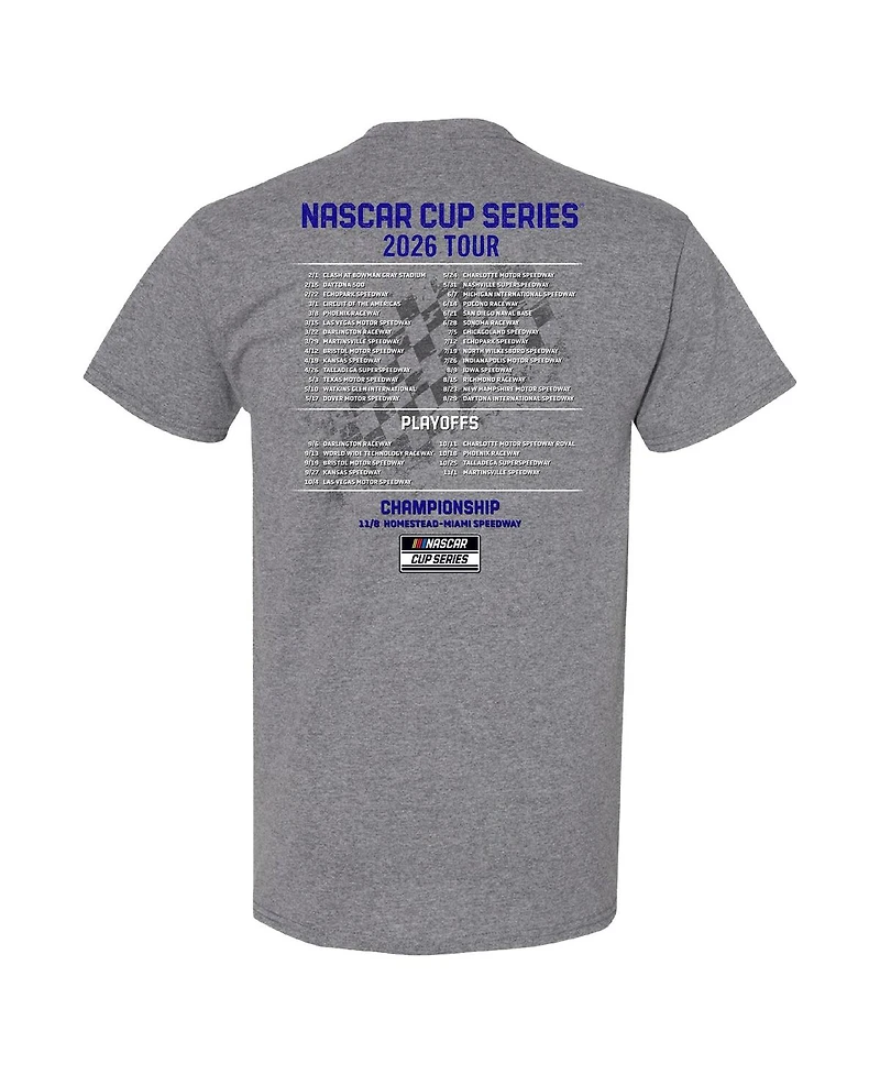 Hendrick Motorsports Team Collection Men's Heather Charcoal Chase Elliott 2026 Nascar Schedule T-Shirt