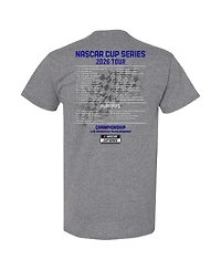 Hendrick Motorsports Team Collection Men's Heather Charcoal Chase Elliott 2026 Nascar Schedule T-Shirt