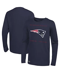 Outerstuff Men's Navy New England Patriots Side Drill Long Sleeve T-Shirt