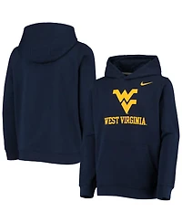 Nike Big Boys and Girls Navy West Virginia Mountaineers Stadium Club Fleece Pullover Hoodie