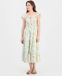 Self Esteem Juniors' Sleeveless Floral Midi Dress