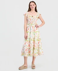 Self Esteem Juniors' Sleeveless Floral Midi Dress