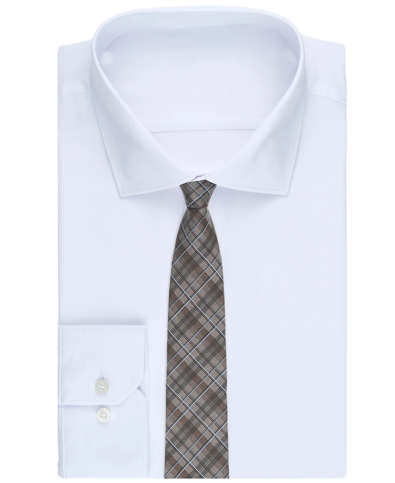 Michael Kors Men's Hyndman Plaid Pattern Classic Tie