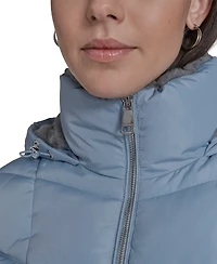 Calvin Klein Women's Stand Collar Lined Puffer Jacket