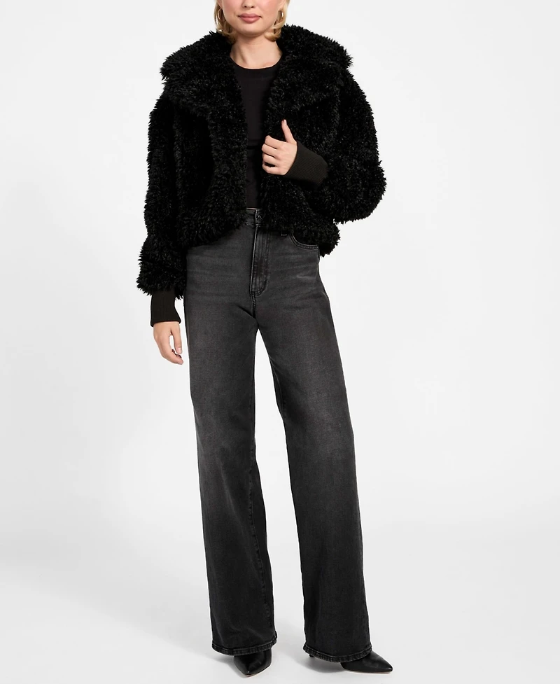 Guess Women's Flavie Crop Long-Sleeves Jacket