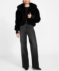 Guess Women's Flavie Crop Long-Sleeves Jacket