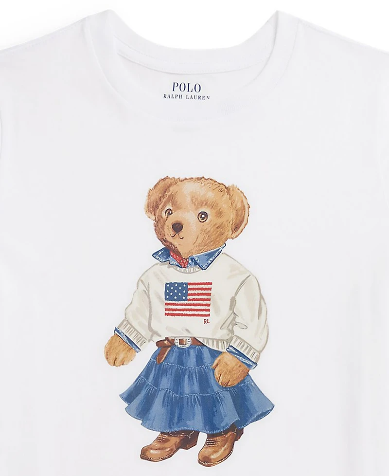 Polo Ralph Lauren Girls 7-16 Bear Printed Short-Sleeve T-Shirt