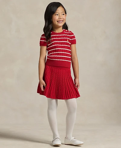 Polo Ralph Lauren Girls 2T-6X Lunar New Year Sweater and Skirt, 2-Piece Set