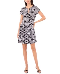 Msk Women's Short-Sleeve Mini Dress